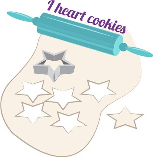 Picture of I Heart Cookies SVG File