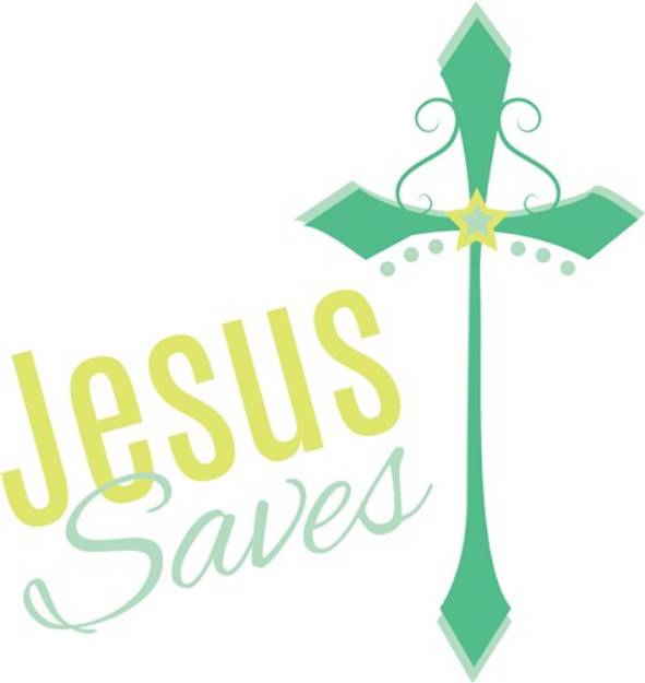 Picture of Jesus Saves SVG File