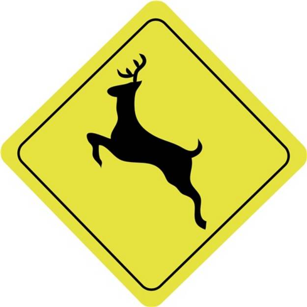 Picture of Deer Crossing SVG File