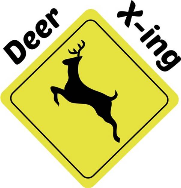 Picture of Deer X-ing SVG File