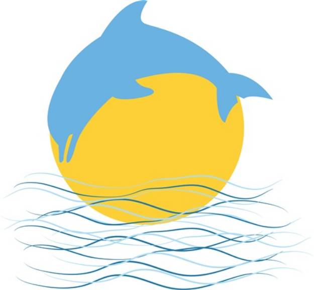 Picture of Dolphin Jump SVG File