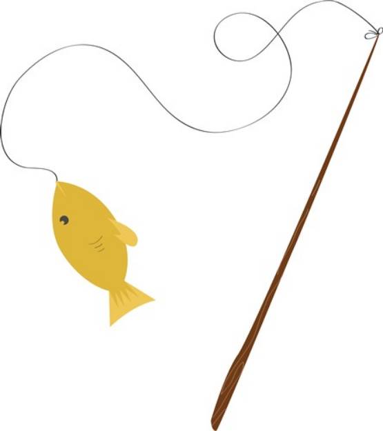 Picture of Fishing Pole SVG File