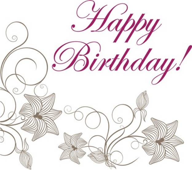 Picture of Biirthday Floral Corner SVG File