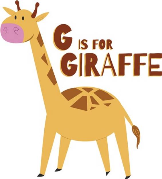 Picture of G for Giraffe SVG File