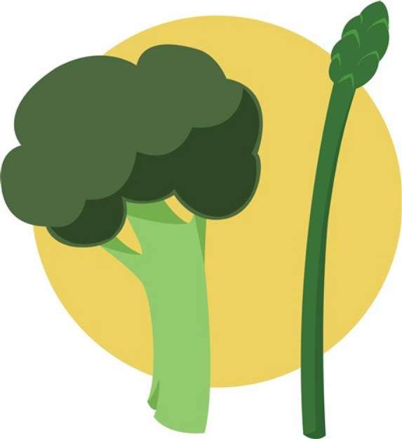 Picture of Broccoli Asparagus SVG File