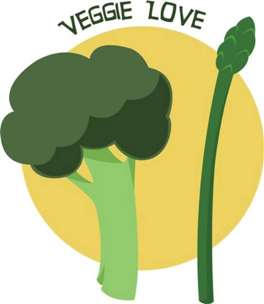 Picture of Veggie Love SVG File