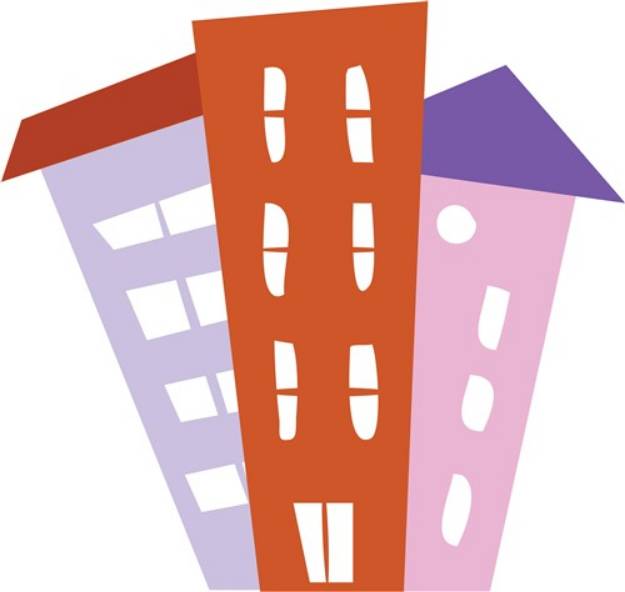 Picture of Apartment Buildings SVG File