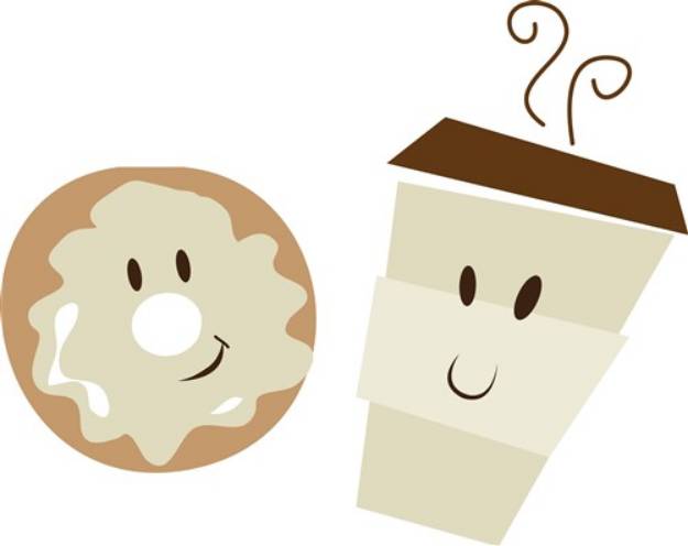Picture of Coffee and Donut SVG File