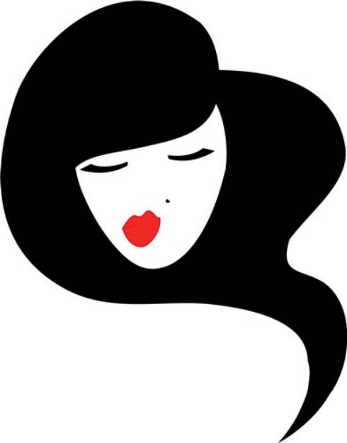 Picture of Woman Red Lipstick SVG File