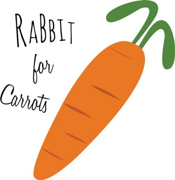 Picture of Rabbit For Carrots SVG File