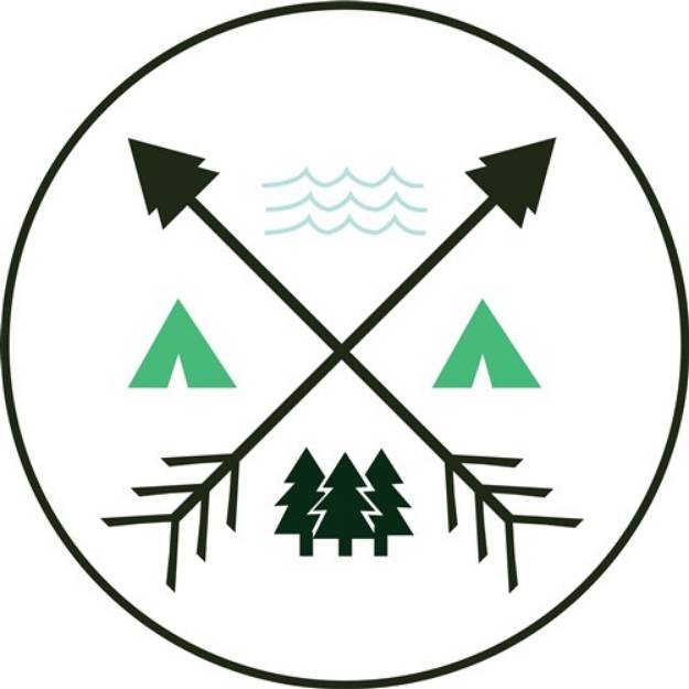 Picture of Camping Patch SVG File