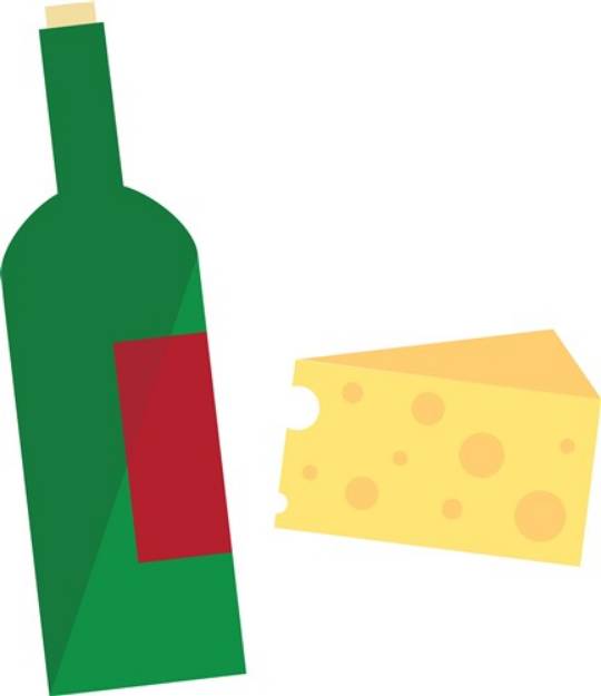 Picture of Wine And Cheese SVG File