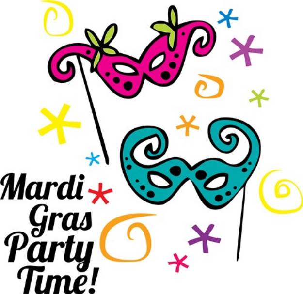 Picture of Mardi Gras Party Time SVG File
