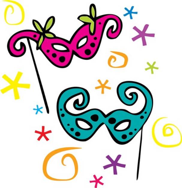 Picture of Masquerade Masks SVG File