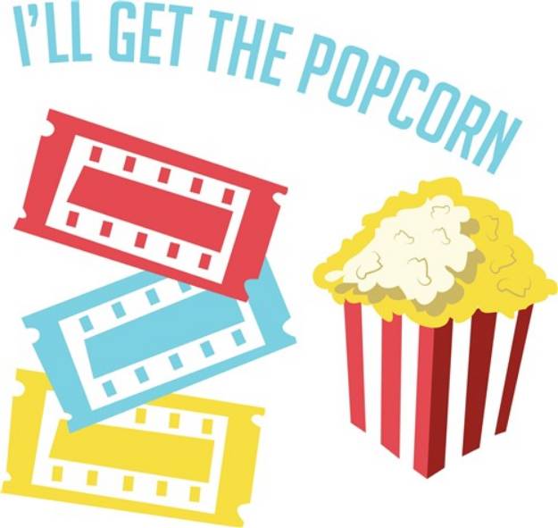 Picture of Get Popcorn SVG File