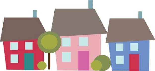 Picture of Houses SVG File