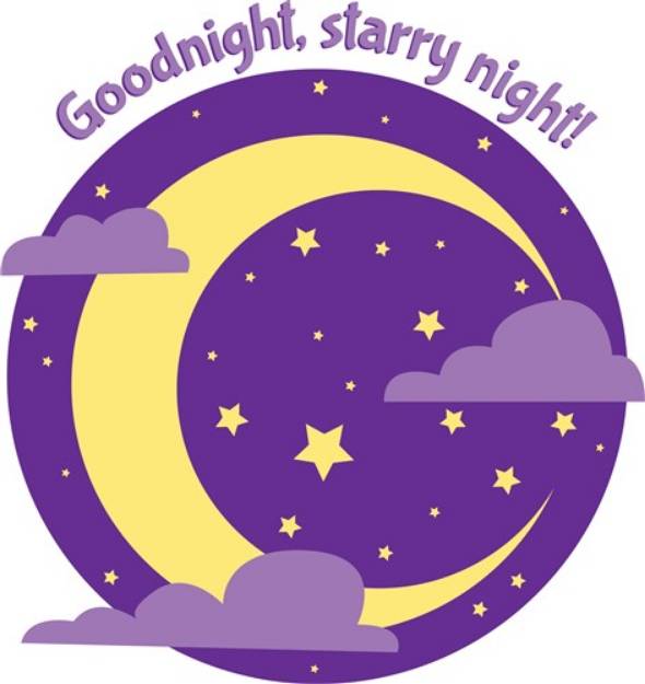 Picture of Starry Night SVG File