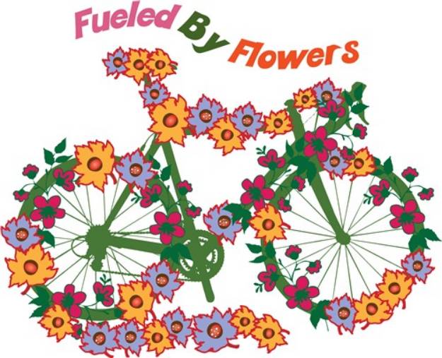 Picture of Fueled By Flowers SVG File
