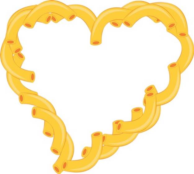 Picture of Macaroni Heart SVG File