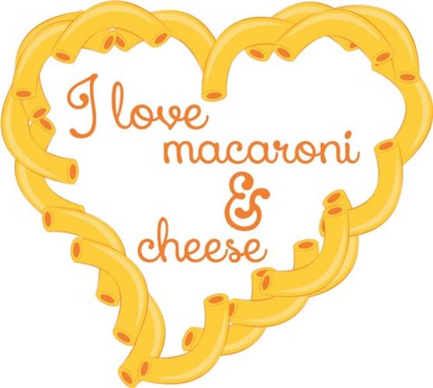 Picture of Love Macaroni SVG File