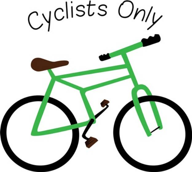 Picture of Cyclists Only SVG File