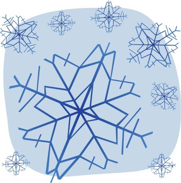 Picture of Snowflakes SVG File