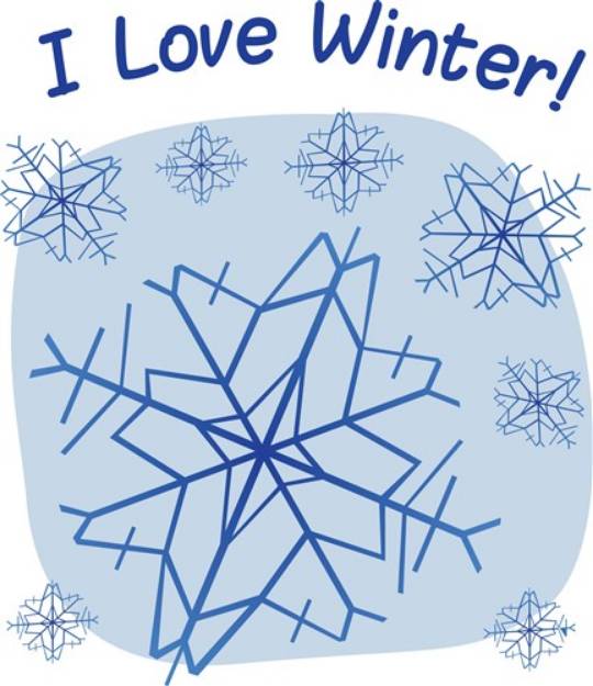 Picture of I Love Winter SVG File