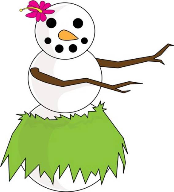 Picture of Hula Snowman SVG File