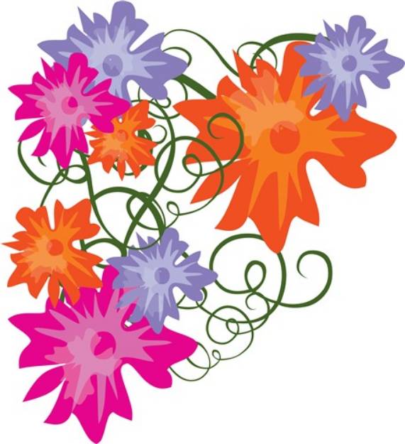 Picture of Floral Swirl SVG File