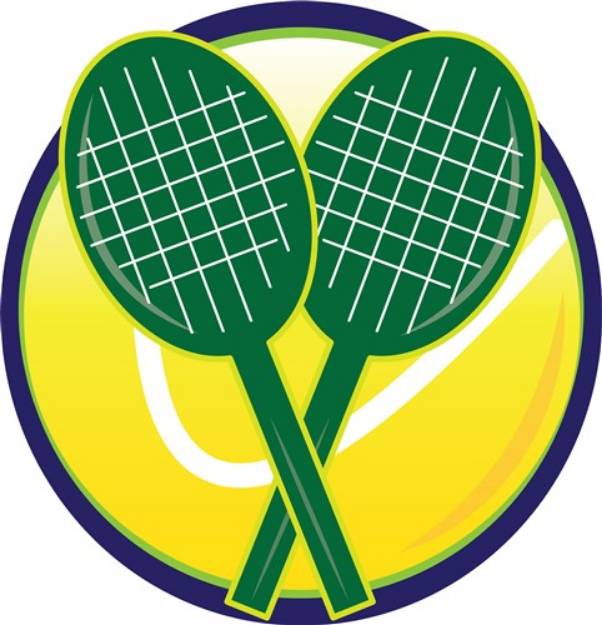 Picture of Rackets & Ball SVG File