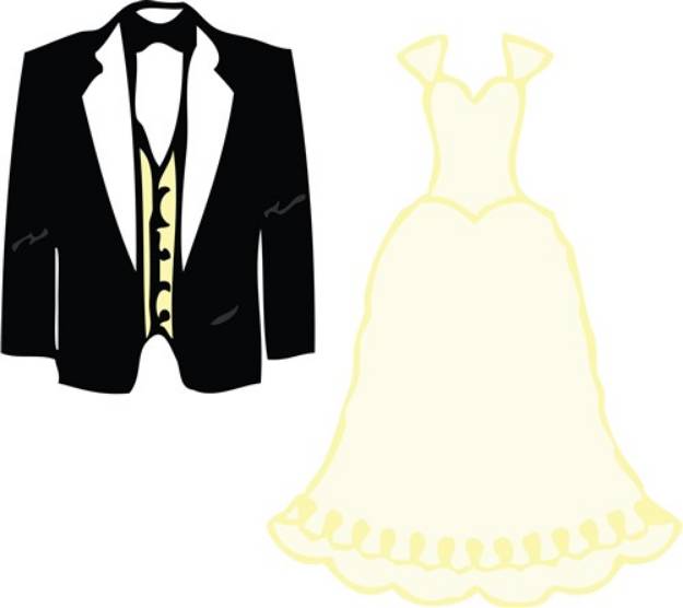 Picture of Wedding Clothes SVG File