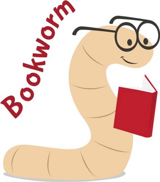 Picture of Bookworm SVG File