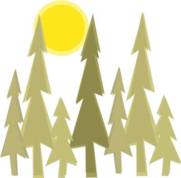 Picture of Pine Trees SVG File