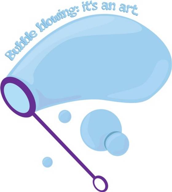 Picture of Bubble Blowing SVG File