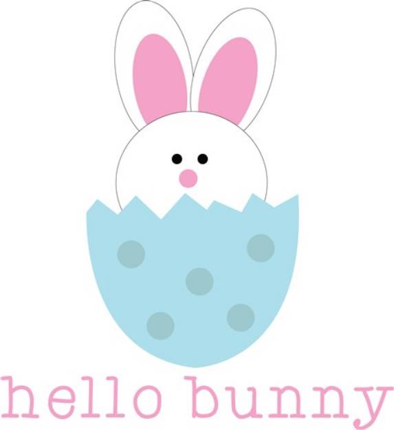 Picture of Hello Bunny SVG File