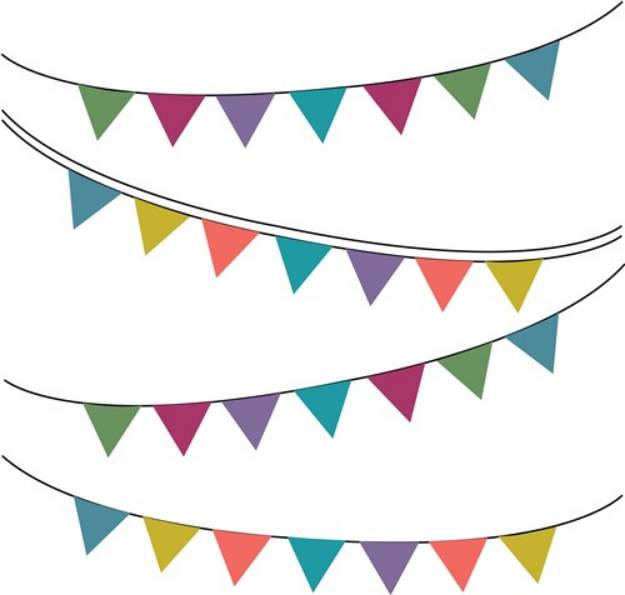 Picture of Pennant Streamers SVG File