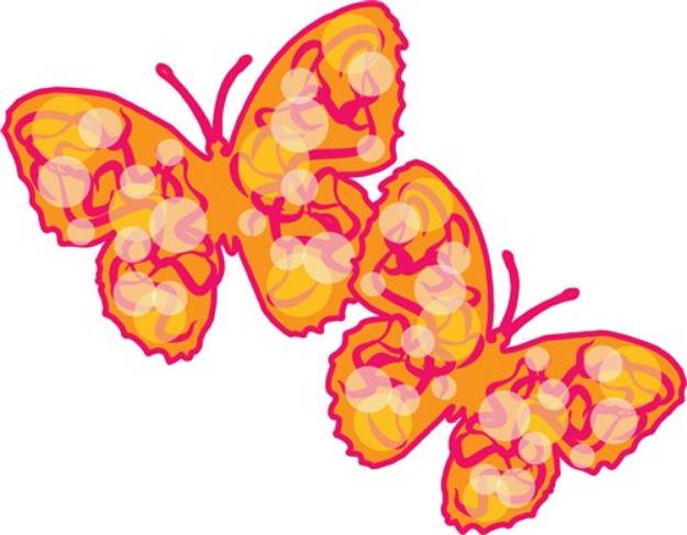 Picture of Two Butterflies SVG File
