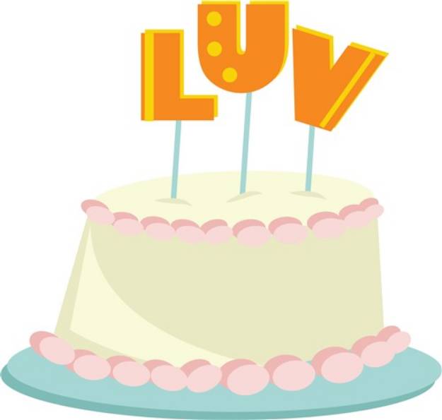Picture of Luv Cake SVG File