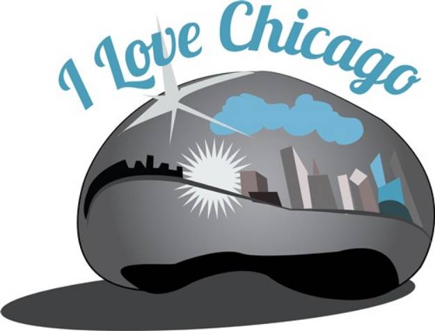 Picture of I Love Chicago SVG File