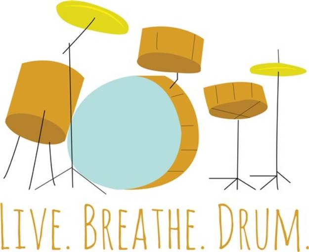 Picture of Live Breathe Drum SVG File