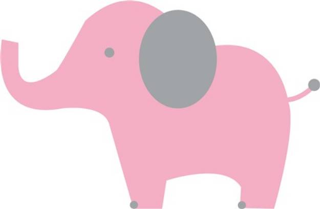 Picture of Pink Elephant SVG File