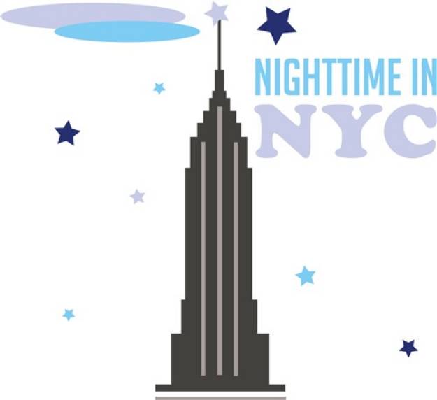 Picture of Nightime In NYC SVG File