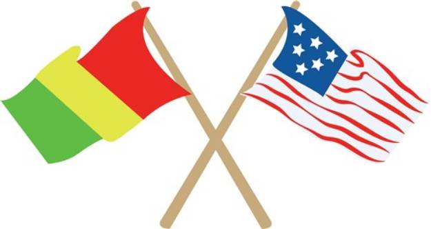 Picture of USA & Guinea Flags SVG File