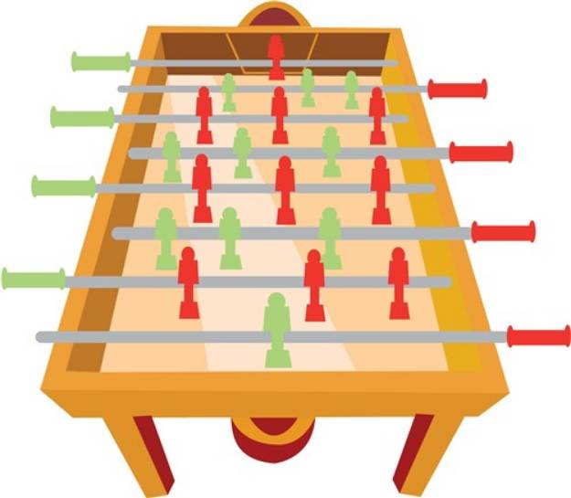 Picture of Foosball Table SVG File