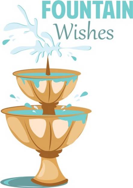 Picture of Fountain Wishes SVG File