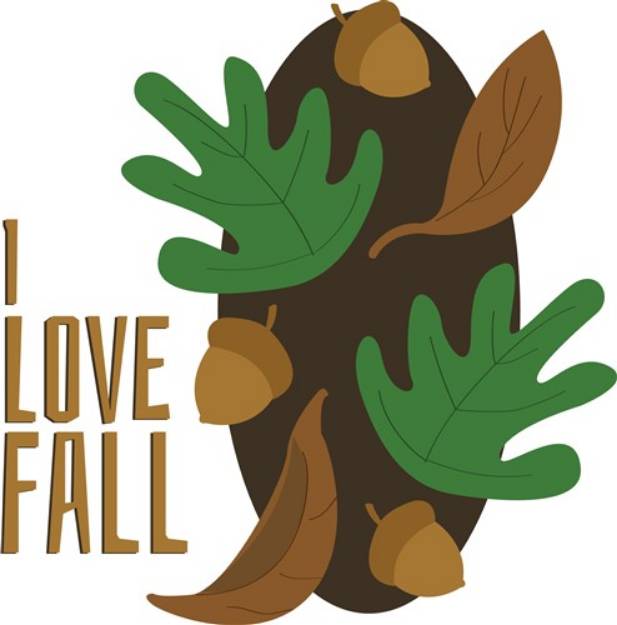 Picture of I Love Fall SVG File