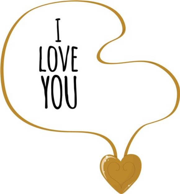Picture of I Love You SVG File