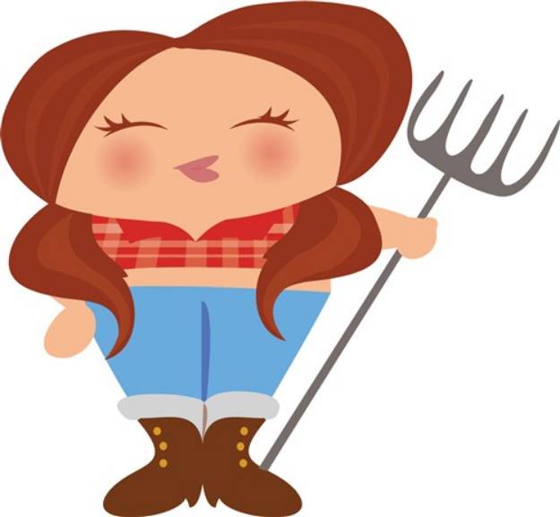 Picture of Farmer Girl SVG File