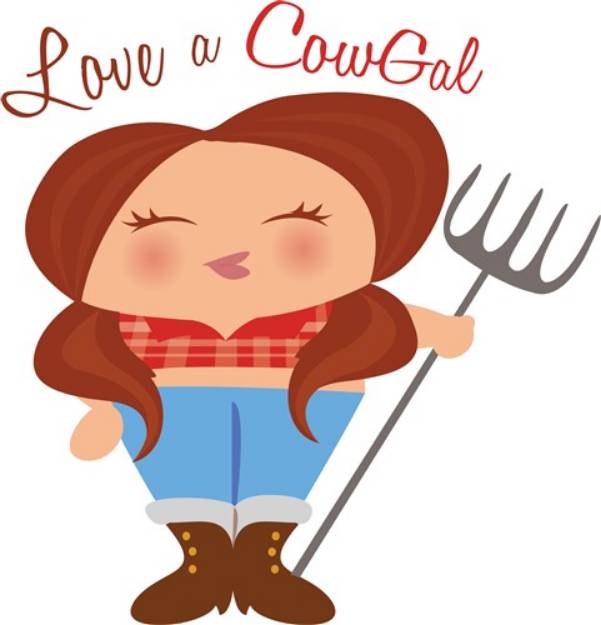Picture of CowGal SVG File