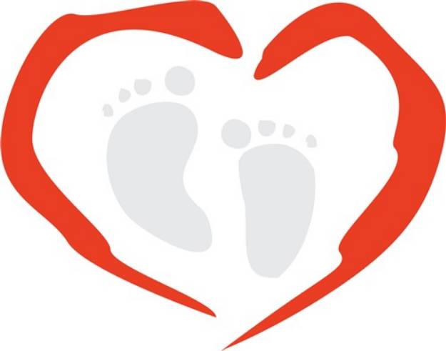 Picture of Heart Feet SVG File